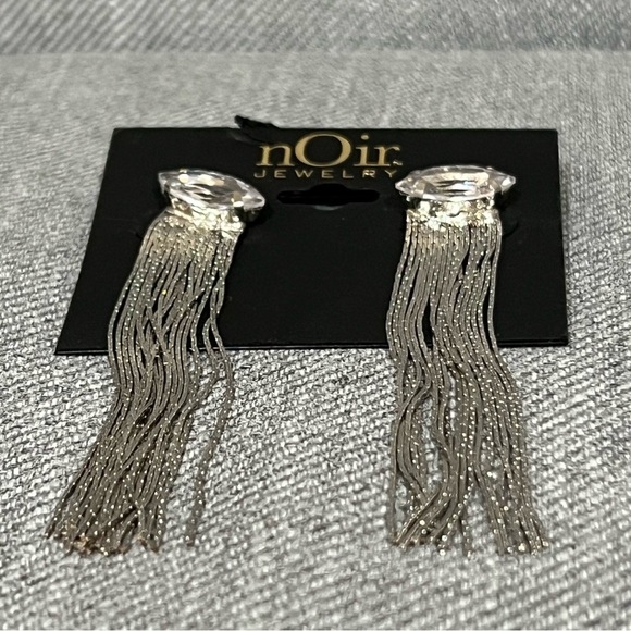 nOir Rhinestone Dangle Earrings - Picture 2 of 5